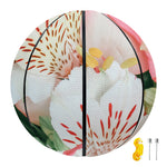 White And Pink Alstroemeria Print Basketball