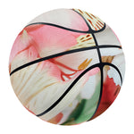 White And Pink Alstroemeria Print Basketball