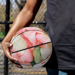 White And Pink Alstroemeria Print Basketball