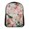 White And Pink Alstroemeria Print Casual Backpack