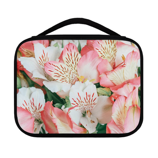 White And Pink Alstroemeria Print Classic Bible Case