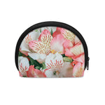 White And Pink Alstroemeria Print Coin Purse