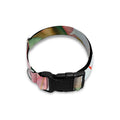 White And Pink Alstroemeria Print Dog Collar