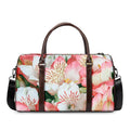 White And Pink Alstroemeria Print Duffel Bag