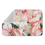 White And Pink Alstroemeria Print Indoor Door Mat