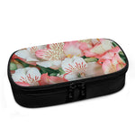 White And Pink Alstroemeria Print Insulin Cooler Travel Case