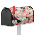 White And Pink Alstroemeria Print Mailbox Cover