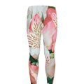 White And Pink Alstroemeria Print Men's Leggings