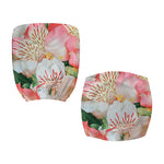 White And Pink Alstroemeria Print Office Chair Cover