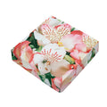 White And Pink Alstroemeria Print Outdoor Seat Cushion Cover