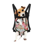 White And Pink Alstroemeria Print Pet Carrier Backpack