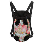 White And Pink Alstroemeria Print Pet Carrier Backpack