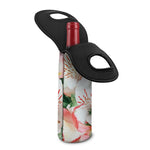 White And Pink Alstroemeria Print Single Neoprene Wine Tote