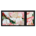White And Pink Alstroemeria Print Trifold Wallet