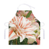 White And Pink Amaryllis Print Adjustable Apron