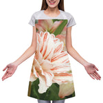 White And Pink Amaryllis Print Adjustable Apron