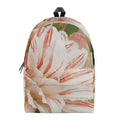 White And Pink Amaryllis Print School Backpack