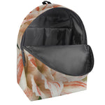 White And Pink Amaryllis Print Backpack