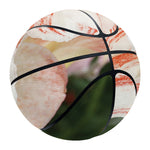 White And Pink Amaryllis Print Basketball