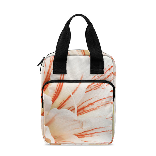 White And Pink Amaryllis Print Bible Tote Bag
