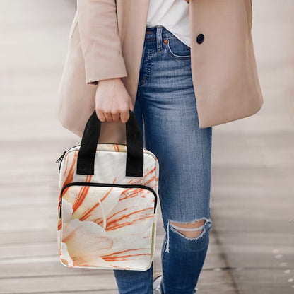 White And Pink Amaryllis Print Bible Tote Bag