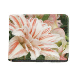 White And Pink Amaryllis Print Bifold Wallet