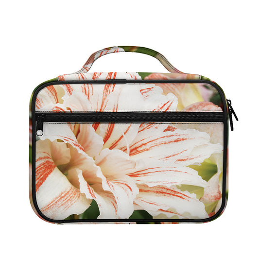 White And Pink Amaryllis Print Briefcase Bible Bag