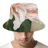 White And Pink Amaryllis Print Bucket Hat