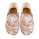 White And Pink Amaryllis Print Casual Shoes