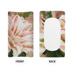 White And Pink Amaryllis Print Changing Pad Cover