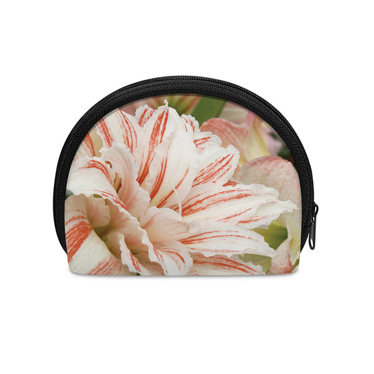 White And Pink Amaryllis Print Coin Purse
