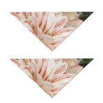 White And Pink Amaryllis Print Dog Bandana