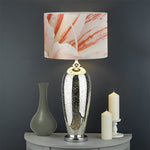 White And Pink Amaryllis Print Drum Lamp Shade
