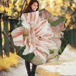 White And Pink Amaryllis Print Foldable Umbrella