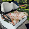 White And Pink Amaryllis Print Golf Cart Seat Cover
