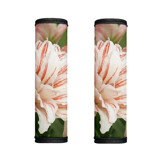 White And Pink Amaryllis Print Handle Covers