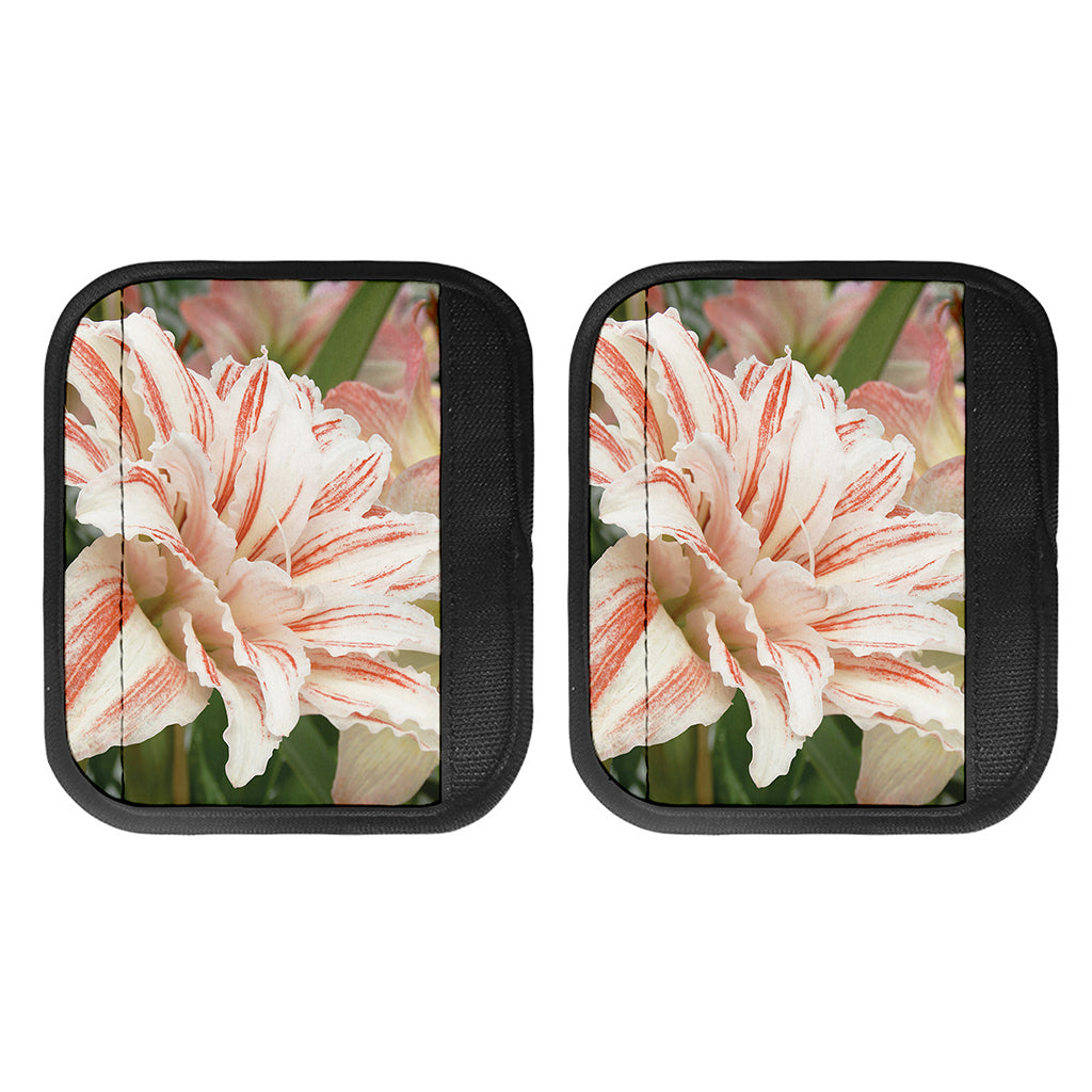 White And Pink Amaryllis Print Handle Covers