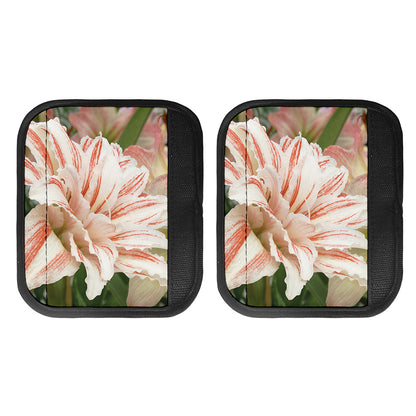 White And Pink Amaryllis Print Handle Covers