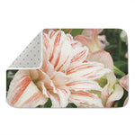 White And Pink Amaryllis Print Indoor Door Mat