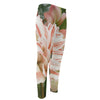 White And Pink Amaryllis Print Men's Compression Pants