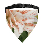 White And Pink Amaryllis Print Over The Collar Dog Bandana