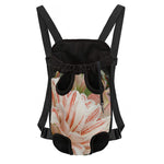 White And Pink Amaryllis Print Pet Carrier Backpack