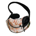 White And Pink Amaryllis Print Pet Sling Carrier