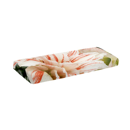White And Pink Amaryllis Print Piano Keyboard Cover