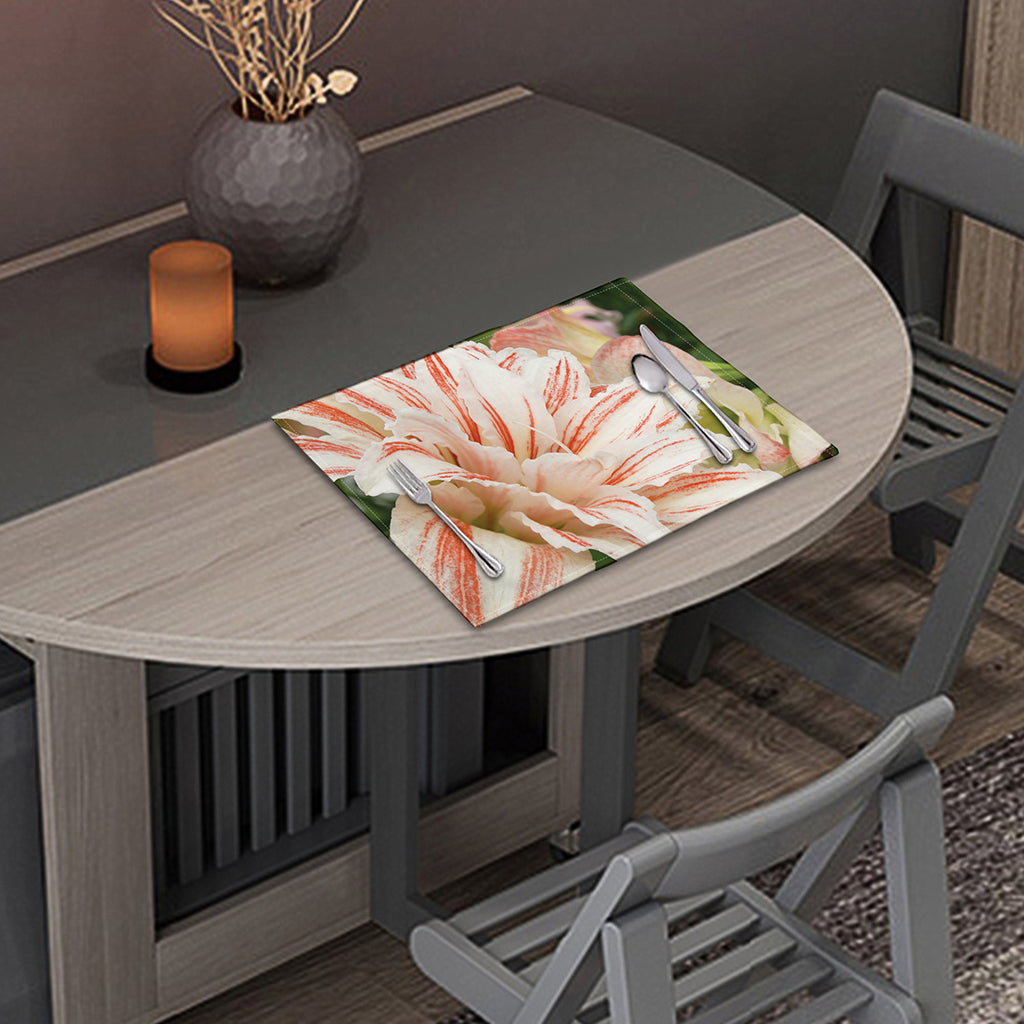 White And Pink Amaryllis Print Placemat