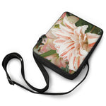 White And Pink Amaryllis Print Rectangular Crossbody Bag