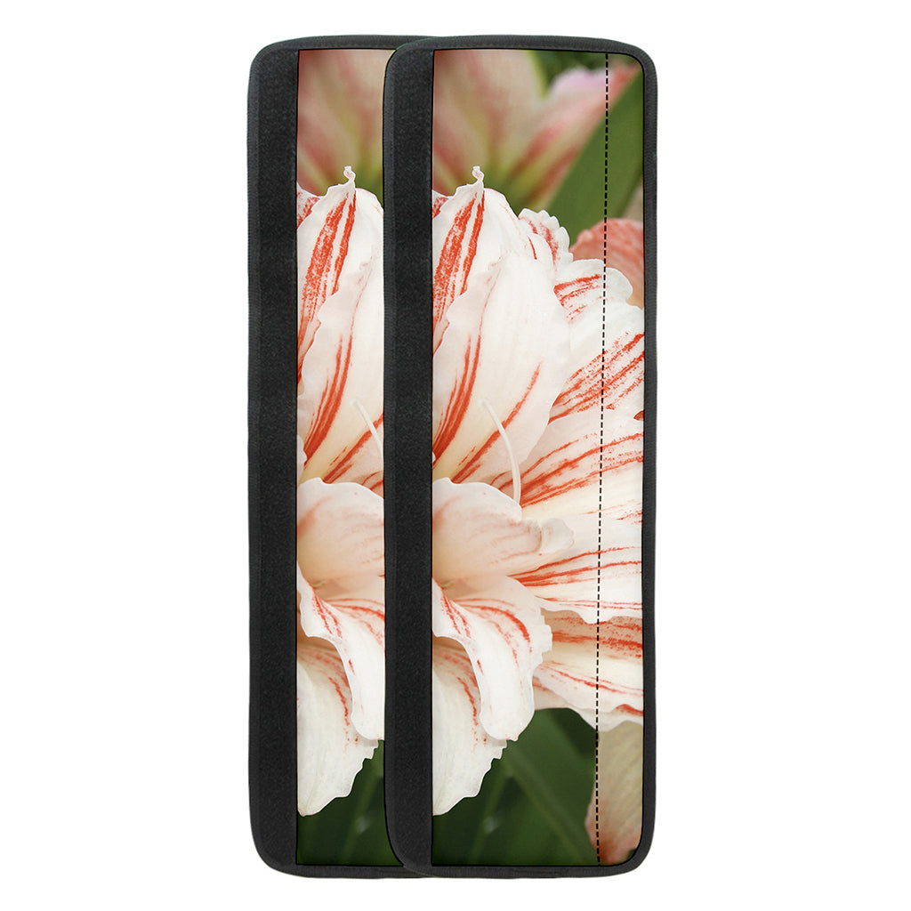 White And Pink Amaryllis Print Refrigerator Handle Covers