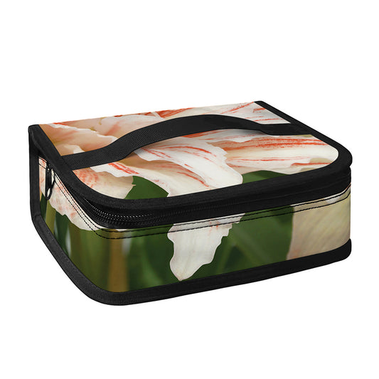 White And Pink Amaryllis Print Small Lunch Bag