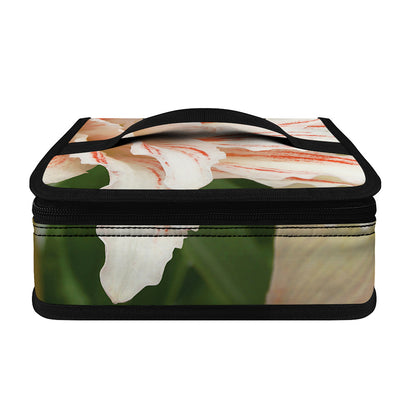 White And Pink Amaryllis Print Small Lunch Bag