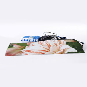 White And Pink Amaryllis Print Sports Towel